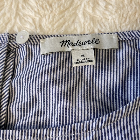 Madewell pinstripe bell sleeve cotton tunic - Picture 1 of 7